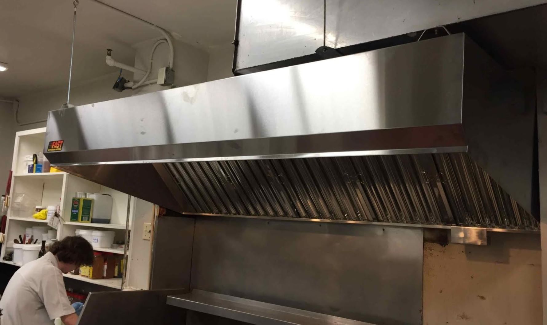 Low-Profile Commercial Kitchen Exhaust w/ MakeUp-Air Hood NFPA-96 NSF 20 X  48 X Length